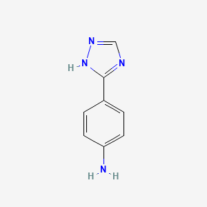 Chemical structure of 4-(4H-1,2,4-Triazol-3-yl)aniline