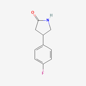 Chemical structure of 4-(4-Fluorophenyl)pyrrolidin-2-one