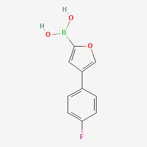Chemical structure of 4-(4-Fluorophenyl)furan-2-boronic acid