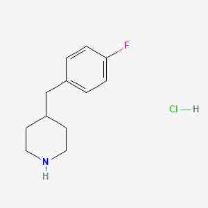 Chemical structure of 4-(4-Fluorobenzyl)piperidine hydrochloride