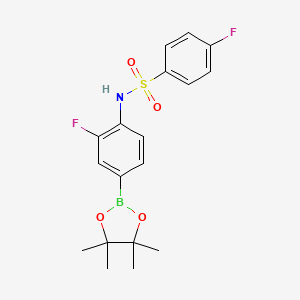 Chemical structure of 4-(4-Fluorobenzenesulfonylamino)-3-fluorophenylboronic acid