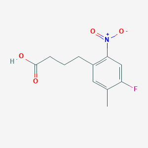 Chemical structure of 4-(4-Fluoro-5-methyl-2-nitrophenyl)butanoic acid