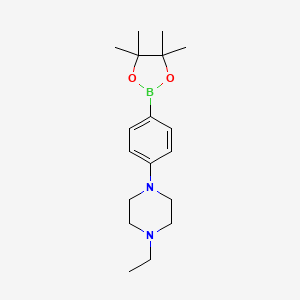 Chemical structure of 4-(4-Ethylpiperazin-1-yl)phenylboronic acid pinacol ester