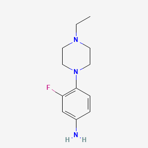 Chemical structure of 4-(4-Ethylpiperazin-1-yl)-3-fluoroaniline