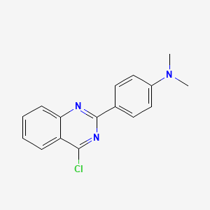 Chemical structure of 4-(4-Chloroquinazolin-2-yl)-N,N-dimethylaniline