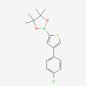 Chemical structure of 4-(4-Chlorophenyl)thiophene-2-boronic acid pinacol ester