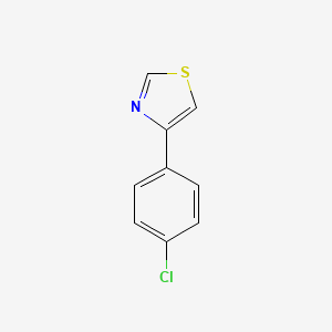 Chemical structure of 4-(4-Chlorophenyl)thiazole