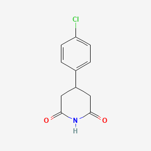 Chemical structure of 4-(4-Chlorophenyl)piperidine-2,6-dione