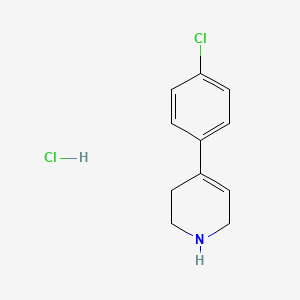 Chemical structure of 4-(4-Chlorophenyl)-1,2,3,6-tetrahydropyridinium chloride