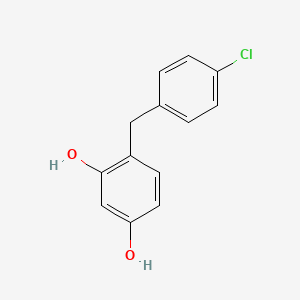 Chemical structure of 4-(4-Chlorobenzyl)benzene-1,3-diol