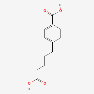 Chemical structure of 4-(4-carboxybutyl)benzoic acid