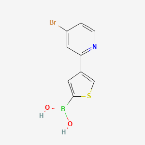 Chemical structure of 4-(4-Bromopyridin-2-yl)thiophene-2-boronic acid