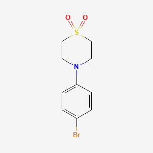 Chemical structure of 4-(4-Bromophenyl)thiomorpholine 1,1-Dioxide