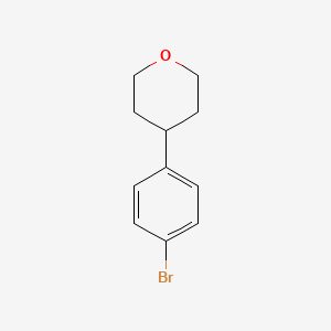 Chemical structure of 4-(4-Bromophenyl)oxane