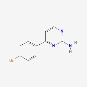 Chemical structure of 4-(4-Bromophenyl)pyrimidin-2-amine