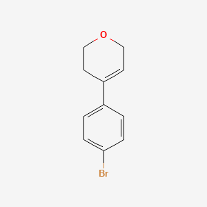 Chemical structure of 4-(4-bromophenyl)-3,6-dihydro-2H-pyran