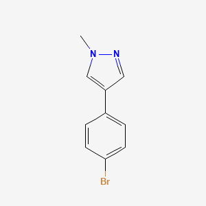 Chemical structure of 4-(4-Bromophenyl)-1-methyl-1H-pyrazole