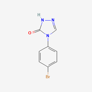 Chemical structure of 4-(4-Bromophenyl)-1H-1,2,4-triazol-5(4H)-one