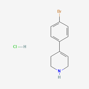 Chemical structure of 4-(4-Bromophenyl)-1,2,3,6-tetrahydropyridine hydrochloride