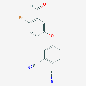 Chemical structure of 4-(4-Bromo-3-formylphenoxy)phthalonitrile
