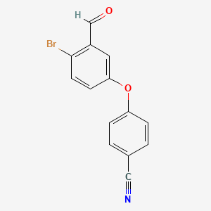 Chemical structure of 4-(4-Bromo-3-formylphenoxy)benzonitrile