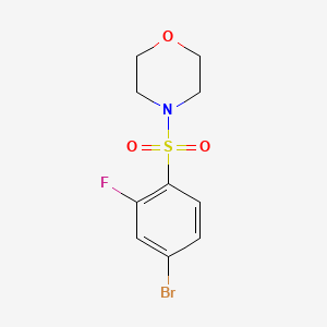 Chemical structure of 4-(4-bromo-2-fluorophenylsulfonyl)morpholine
