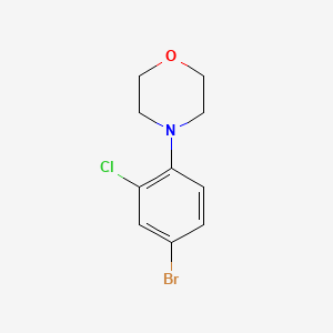 Chemical structure of 4-(4-Bromo-2-chlorophenyl)morpholine