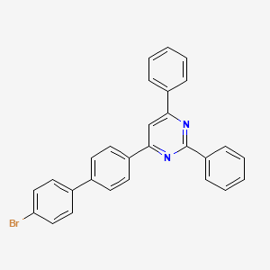 Chemical structure of 4-(4-Bromo-[1,1-Biphenyl]-4-yl)-2,6-Diphenylpyrimidine