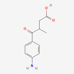 Chemical structure of 4-(4-Aminophenyl)-3-methyl-4-oxobutanoic acid