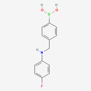 Chemical structure of 4-(4-Aminophenyl) fluoromethyl boronic acid