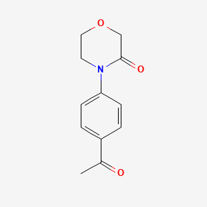Chemical structure of 4-(4-Acetylphenyl)morpholin-3-one