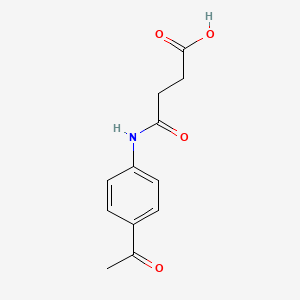 Chemical structure of 4-(4-Acetylanilino)-4-oxobutanoic Acid