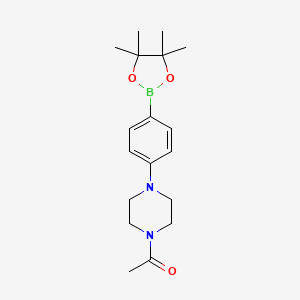 Chemical structure of 4-(4-Acetyl-1-piperazinyl)phenylboronic Acid Pinacol Ester