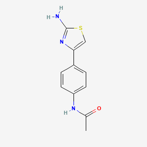 Chemical structure of 4-(4-Acetamidophenyl)-2-aminothiazole
