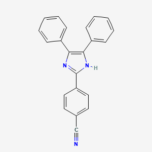 Chemical structure of 4-(4,5-Diphenyl-1H-imidazol-2-yl)benzonitrile