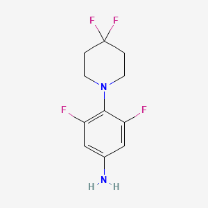 Chemical structure of 4-(4,4-Difluoropiperidin-1-yl)-3,5-difluoroaniline