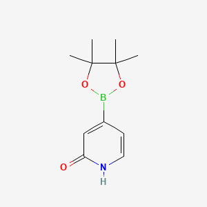 Chemical structure of 2-Hydroxypyridine-4-boronic acid, pinacol ester