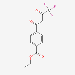 Chemical structure of Ethyl 4-(4,4,4-trifluoro-3-oxobutanoyl)benzoate