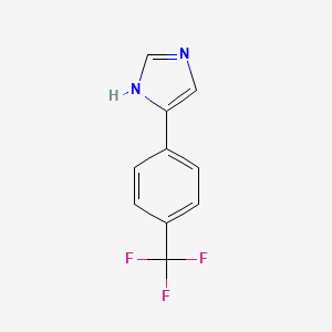 Chemical structure of 4-(4-(Trifluoromethyl)phenyl)-1H-imidazole