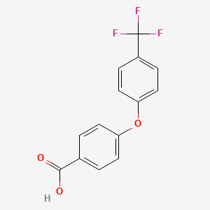 Chemical structure of 4-(4-(Trifluoromethyl)phenoxy)benzoic acid