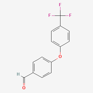 Chemical structure of 4-(4-(Trifluoromethyl)phenoxy)benzaldehyde
