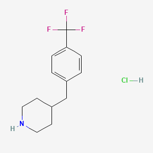 Chemical structure of 4-(4-(Trifluoromethyl)benzyl)piperidine hydrochloride