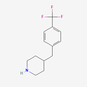 Chemical structure of 4-(4-(Trifluoromethyl)benzyl)piperidine