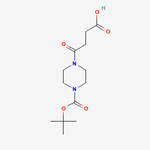Chemical structure of 4-(4-(tert-Butoxycarbonyl)piperazin-1-yl)-4-oxobutanoic acid