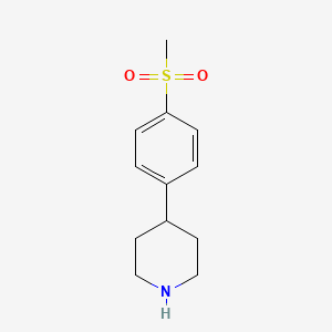 Chemical structure of 4-(4-(Methylsulfonyl)phenyl)piperidine