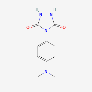 Chemical structure of 4-(4-(Dimethylamino)phenyl)-1,2,4-triazolidine-3,5-dione