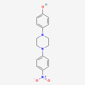 Chemical structure of 4-(4-(4-Nitrophenyl)-1-piperazinyl)phenol