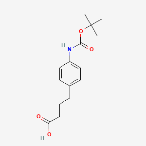 Chemical structure of 4-(4-((tert-Butoxycarbonyl)amino)phenyl)butanoic acid