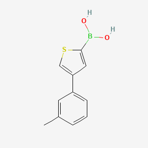 Chemical structure of 4-(3-Tolyl)thiophene-2-boronic acid