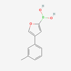 Chemical structure of 4-(3-Tolyl)furan-2-boronic acid